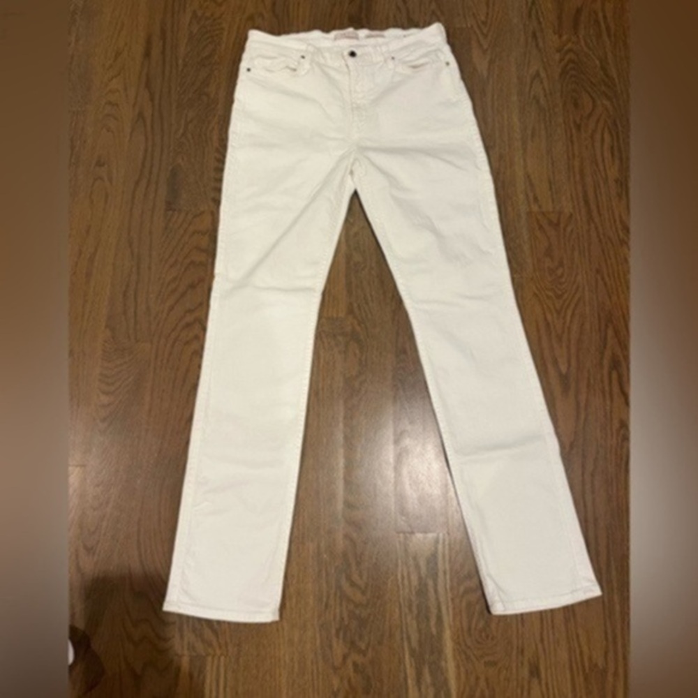 JEN7 by 7 for All Manking WHITE SLIM STRAIGHT JEANS size 10 preppy F